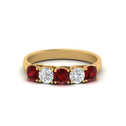 1-ct.-diamond-trellis-5-stone-wedding-band-with-ruby-in-yellow-gold-FD10769RO-1.00CTGRUDRANGLE3-NL-YG